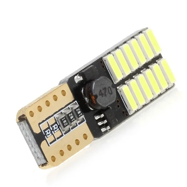10 шт. T10 Led 24Smd W5W Led Canbus 24Led 4014 Smd Canbus Нет Ошибка 12V авто лампы индикатора светильник, сигнализирующий фонарь белый светильник