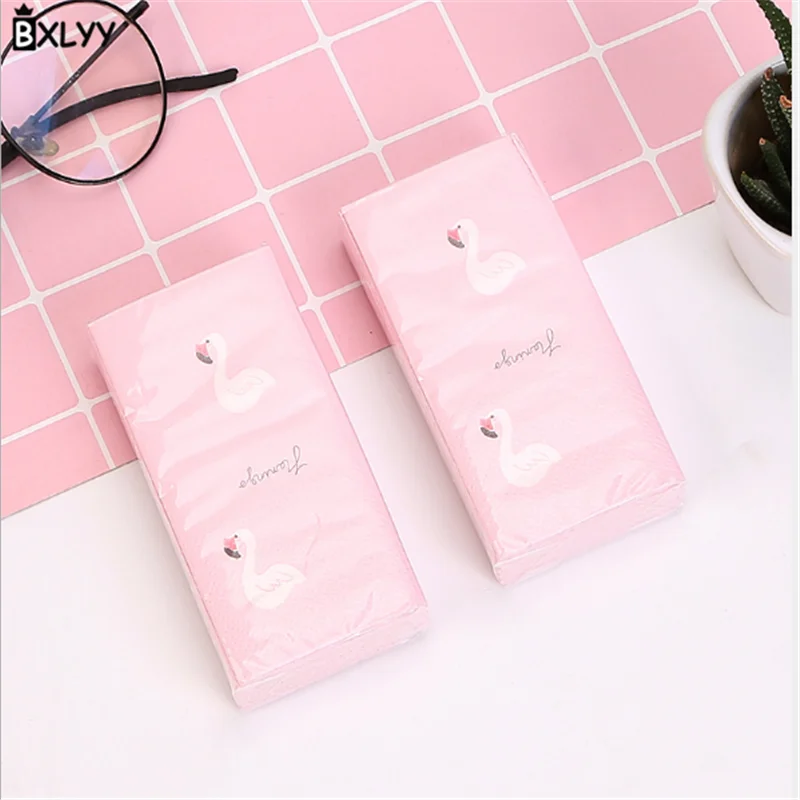 BXLYY Горячая 30 pc Новые творческие Фламинго печать Бумага Полотенца модная одежда для девочек сердце Цвет бумага для носовых платков салфетки вечерние Supplies.7z
