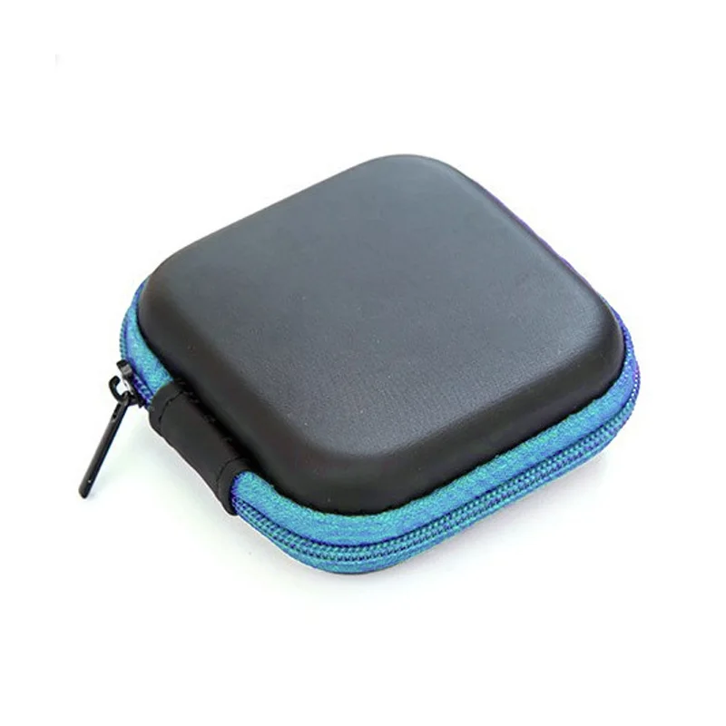 2pcs Square Earphone Box Headset Wire Organizer Data Line Cable Storage Container 7*7*2.6CM Headphone Protective | Электроника