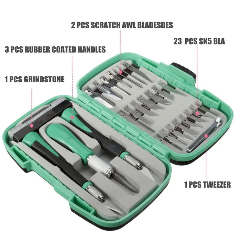 30 шт./компл. K5 стальная резьба по дереву ручная долото гравировальный