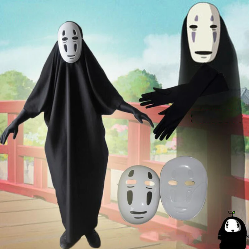 Маскарадный костюм на Хэллоуин для взрослых без лица мальчиков детей аниме Miyazaki
