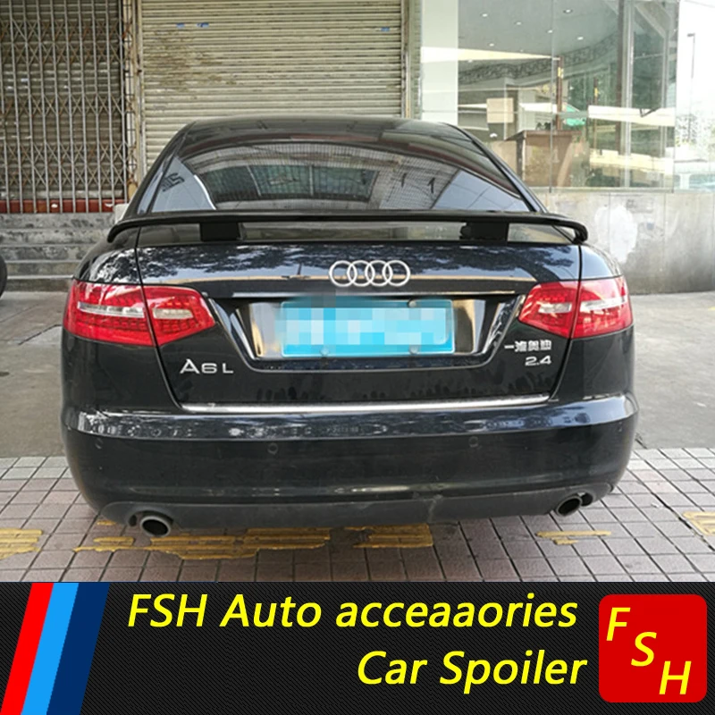 Для Audi A6 спойлер 2008-2017 ABS Материал заднего крыла первоклассника Цвет AUDI A6L задний
