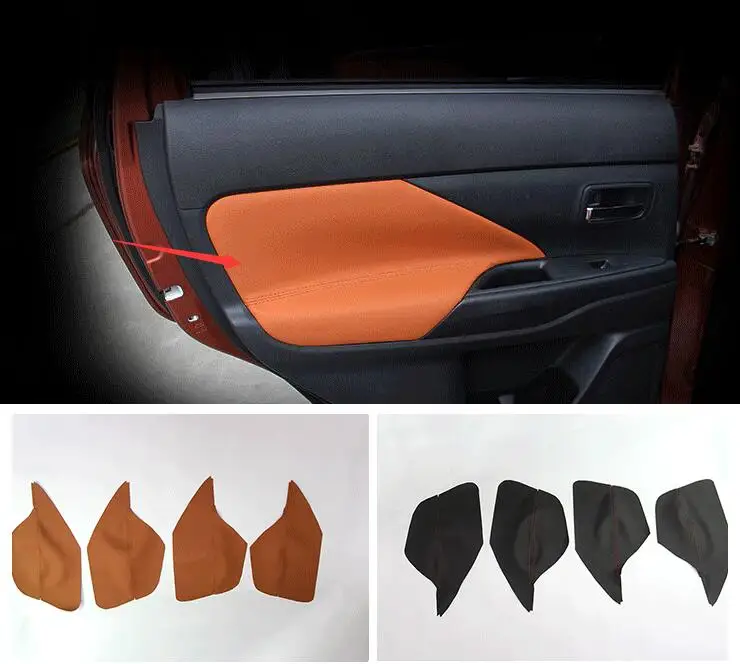 Для Mitsubishi Outlander 2013 автомобиля Стайлинг двери подлокотник панель крышка украшения отделка кожи