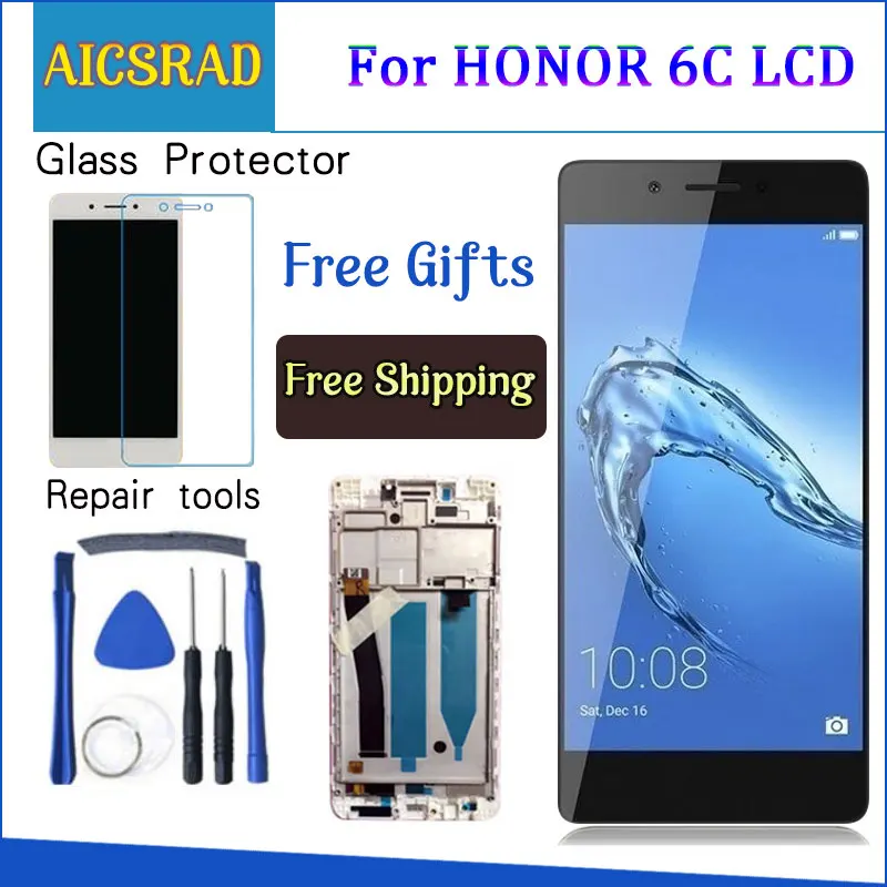 ЖК-дисплей для huawei Honor 6C DIG-L01/Nova Smart DIG-L21 DIG-L21HN кодирующий преобразователь сенсорного экрана в сборе рамка с бесплатными инструментами