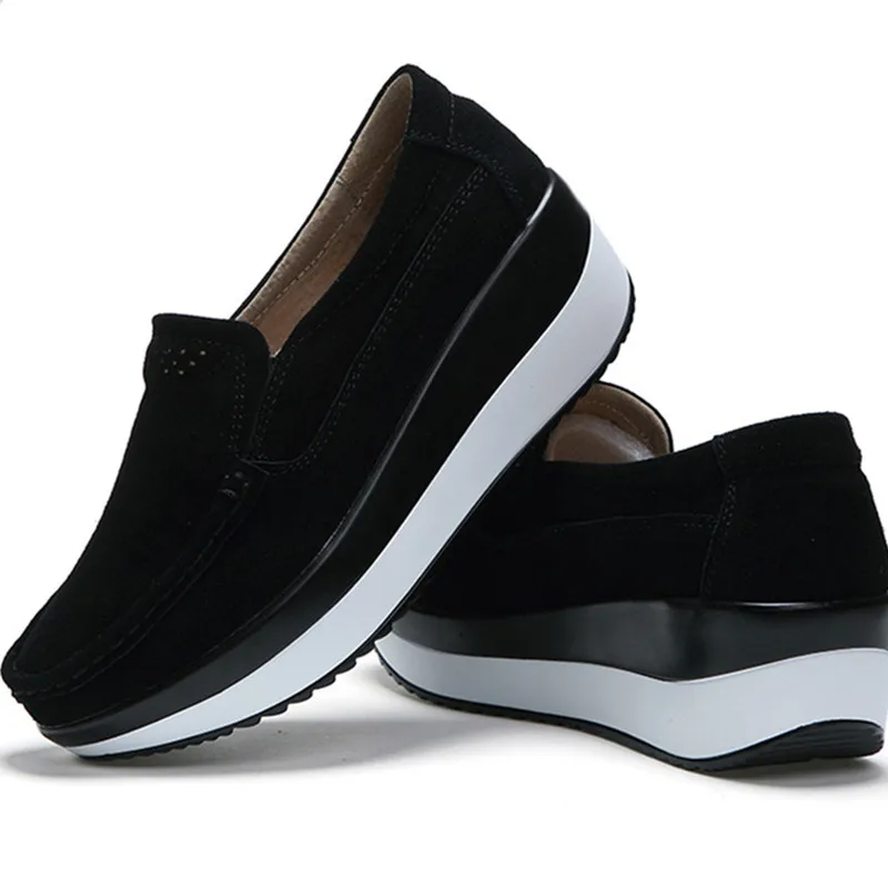 Для женщин без каблука летние Лоферы для новые женские Элегантные замшевые