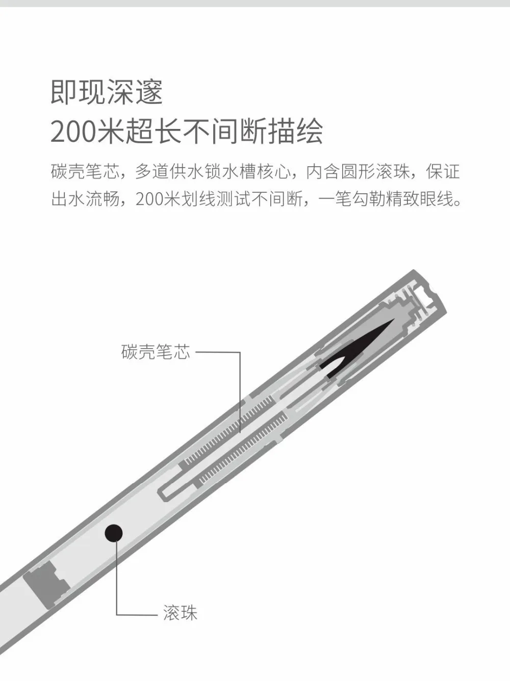 Xiaomi Mijia Youpin DEZONE водостойкая быстросохнущая Изысканная жидкая подводка для глаз Макияж Красота стойкий карандаш для глаз макияж