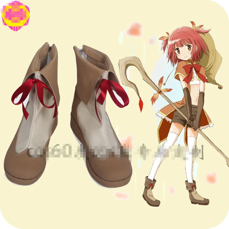 Японское аниме Волшебная девушка Puella Magi Madoka Magica обувь для косплея ботинки на