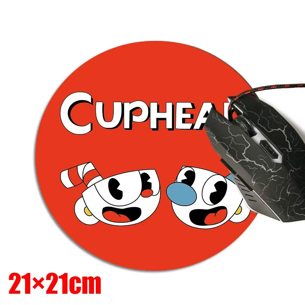 Игровой Cuphead Mugman износостойкий коврик для мыши настольная панель циркулярная