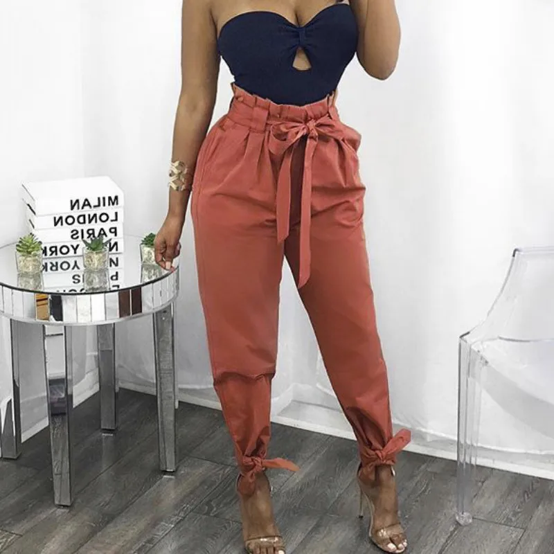 2018 новые летние одноцветное Цвет ПР штаны свободного кроя шаровары Для женщин