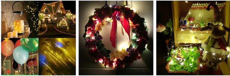 Гирлянда с 20 светодиодами работающая от батарейки 2 м | Лампы и освещение