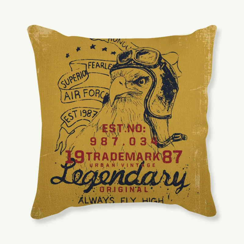 

New Cushion Cover Vintage Style Letters Colour Printed Cushion Case Stripe Home Sofa Decorative Pillows Cases Almofadas cojines