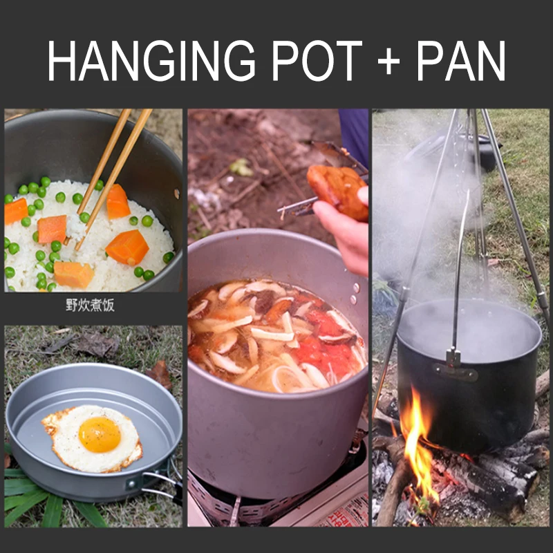 Portable Cookware 5-6 People Tableware Casserole Pan Outdoor Camping Boiler Hiking Set | Спорт и развлечения
