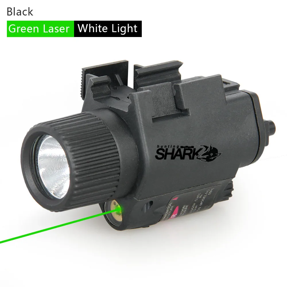 Тактический белый светильник TRIJICON, охотничье оружие, фонарик с красно-зеленым лазерным прицелом для шлема, охотничьего HS15-0003R - Цвет: BK GrLA WL