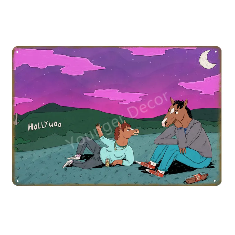 Where's BoJack Horseman металлический плакат классический ТВ мультфильм ретро оловянные знаки для дома для бара, клуба, магазина Декоративный Настенный декор YD047 - Цвет: YD1075D