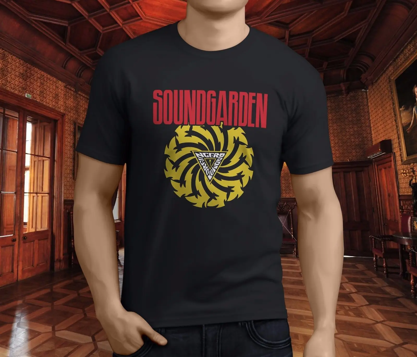 Gildan новая популярная саундгард badmotor Finger Мужская черная футболка S 3XL|black t-shirt|t-shirt