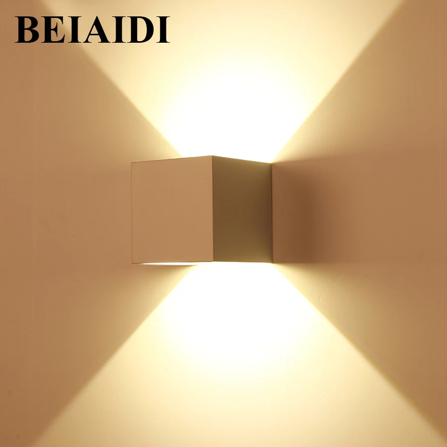 

BEIAIDI 10pcs/Lot Modern Brief 6W 12W Cube Adjustable LED Wall Lamp Outdoor Waterproof Corridor Balcony Graden Wall Sconce Light