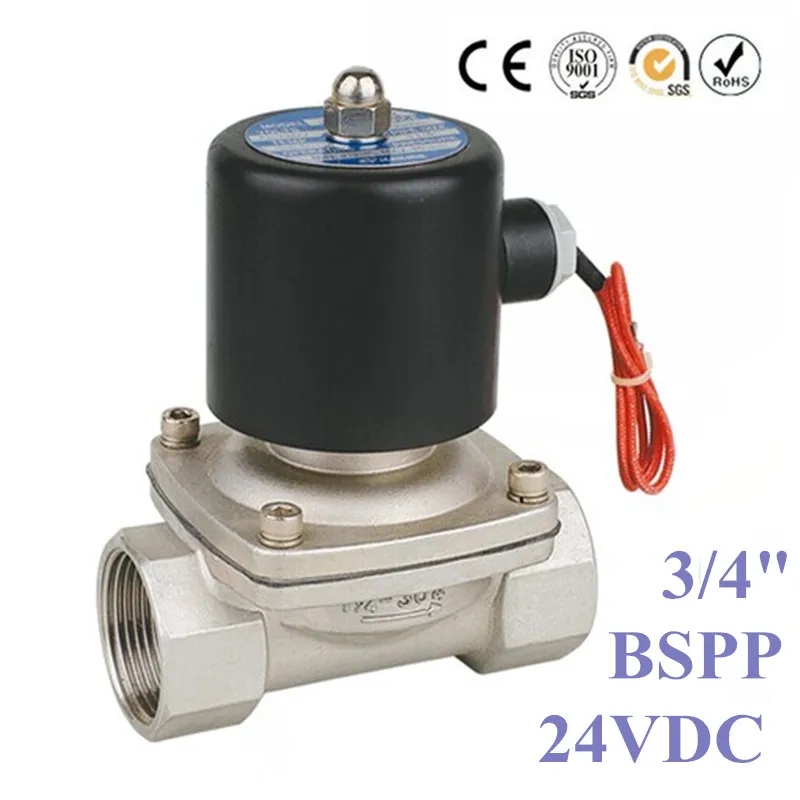 Фото 3/4" BSPP Stainless Steel 304 Normally Closed Electric Solenoid Valve 24V DC Обустройство дома 3/4" BSPP Stainless Steel 304 Normally Closed Electric Solenoid Valve 24V DC Обустройство дома