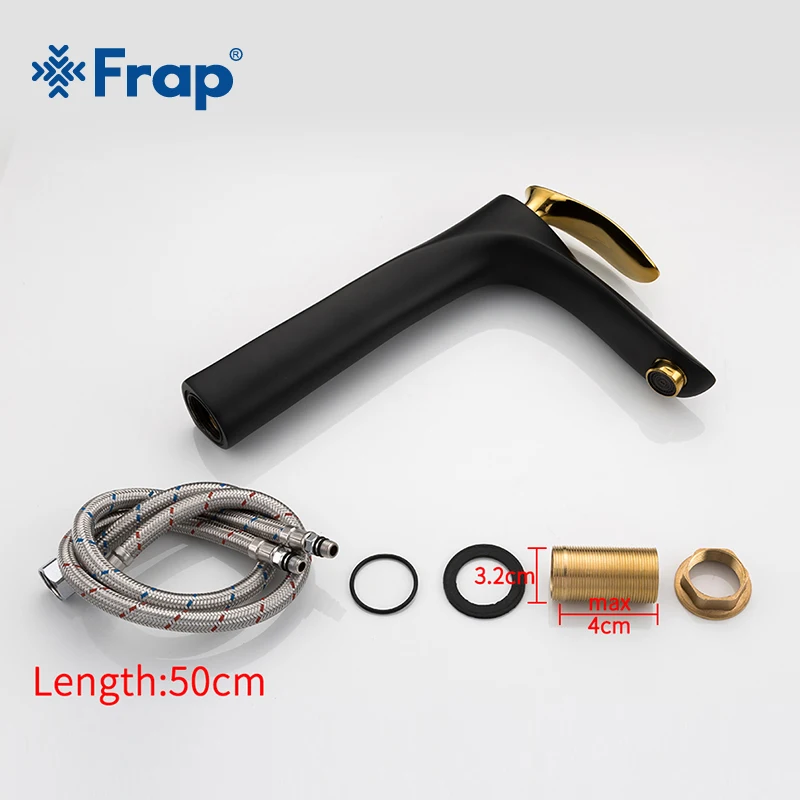Новые Латунные смесители для раковины FRAP черный золотой смеситель ванной