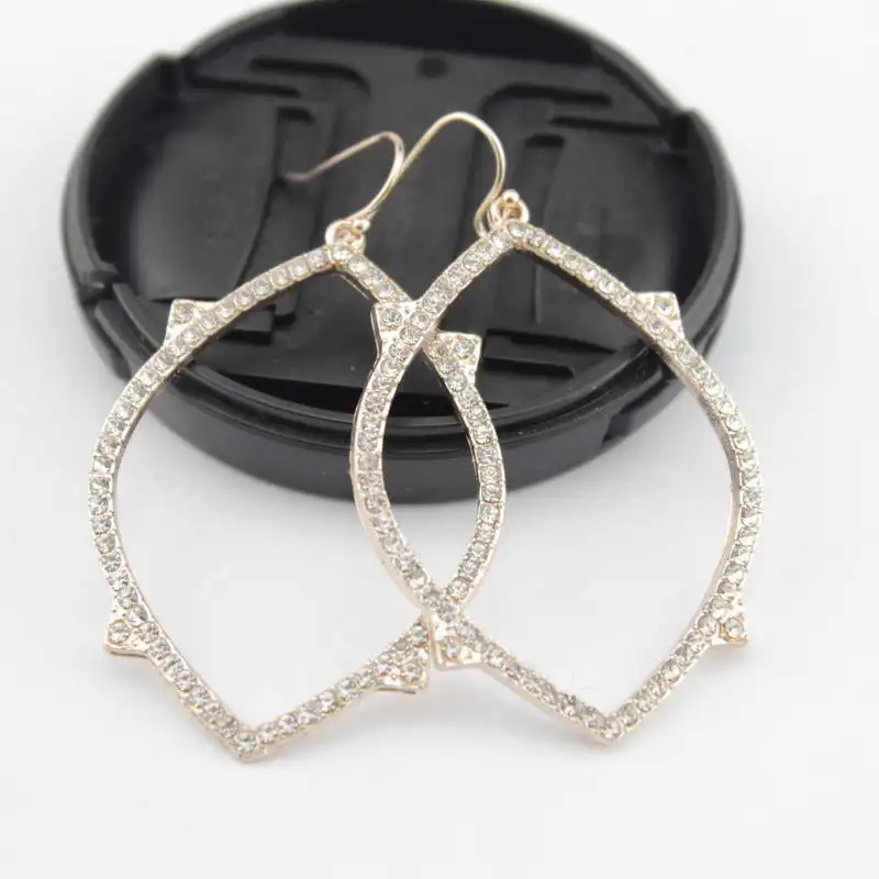 Сверкающие стеклянные стразы Pave ARABESQUE CHANDELIERS, висячие серьги-подвески для женщин (art.: 3920d024e7e9c) - 3920d024e7e9c