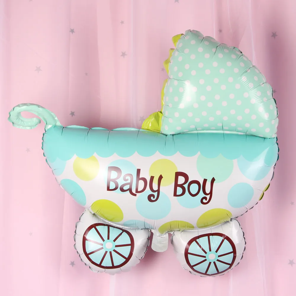XXYYZZ Baby Shower Ballons Lovely Large Stroller Boy Girl Foil Balloons Air Inflatable Ball Birthday Party Decorations | Дом и сад