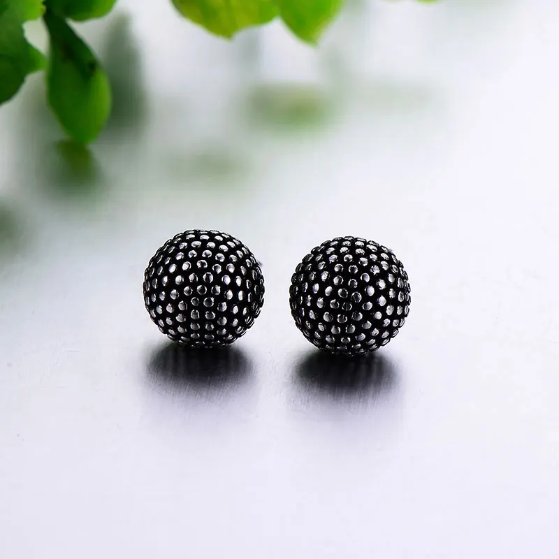 ZPAMS Women's Fashion Stud Earrings Stainless Steel Silver Color for Women Black Big/small Set | Украшения и аксессуары