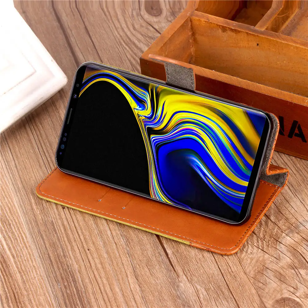 Ковбой флип-чехол для телефона для Samsung Galaxy S8 S9 плюс S7 S6 край J5 J7 J3 J4 J6 Pro A3 A5 A7 Note 8 9 карт чехол-книжка на застежке чехол-Кобура