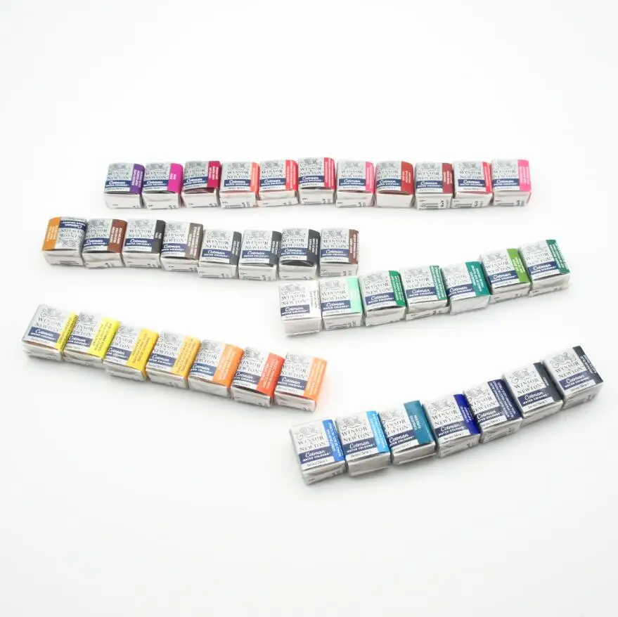 Winsor Newton акварельные краски цельные Cotman Твердые краски