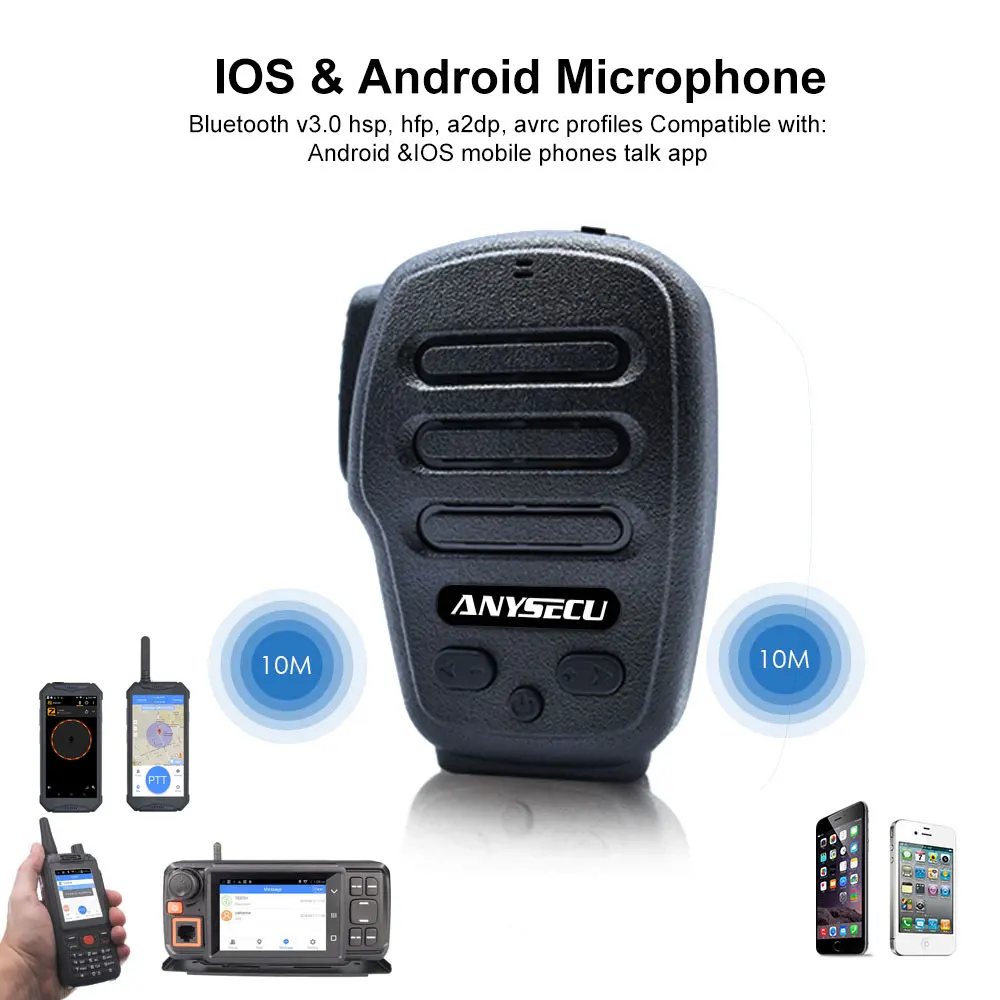 Bluetooth микрофон B03 Android и IOS микрофон для zello mic Walkiefleet радио микрофон PTT4U пульт дистанционного управления громкой связи