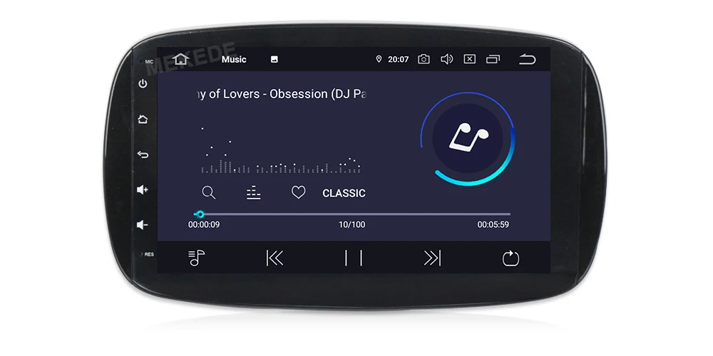 Ips DSP 4 ядра 2G ram Android 9,0 автомобильный мультимедийный плеер dvd gps для Mercedes/Benz Smart Fortwo автомобильный Радио стерео