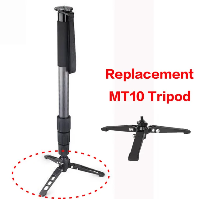 MonopodWithMT10 RM80C 8 кг медведь углеродного волокна Профессиональная камера монопод компактный штатив для цифровой зеркальной камеры для Canon Nikon портативный монопод для видео жидкая головка - Цвет: MonopodWithMT10