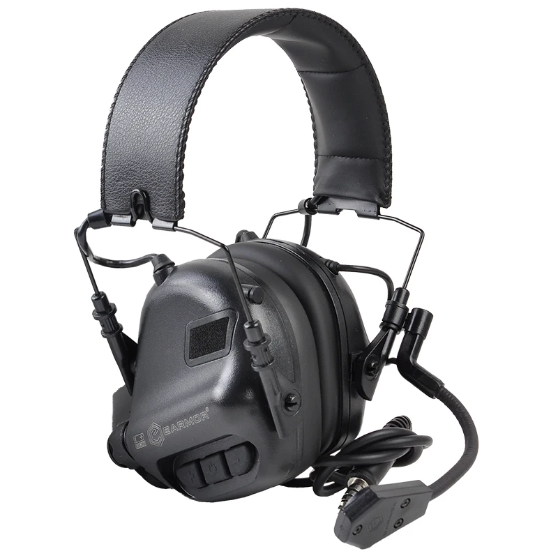 BK OPSMEN Earmor Airsoftsports тактические наушники M32 с шумоподавлением, наушники для военной авиационной связи - Цвет: BK