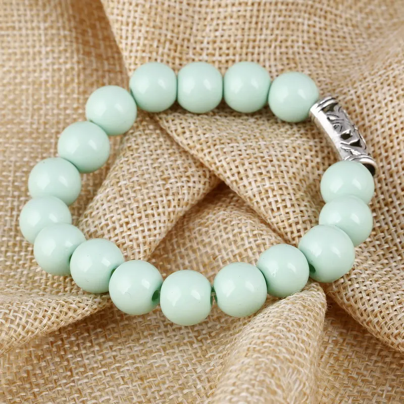 Красочные браслеты с бусинами для женщин и мужчин очаровательные из