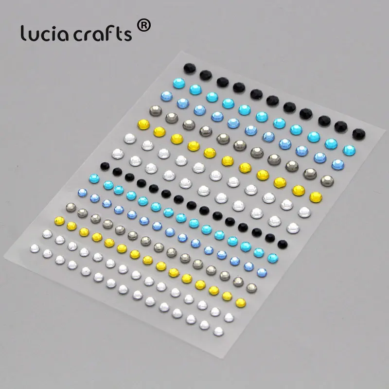 Color13 17.5x10cm Распродажа! Полукруглые Перламутровые Бусины самоклеющиеся стразы кристалл акриловые наклейки DIY разноцветные наклейки альбом для стикеров драгоценный камень - Цвет: Color13 17.5x10cm
