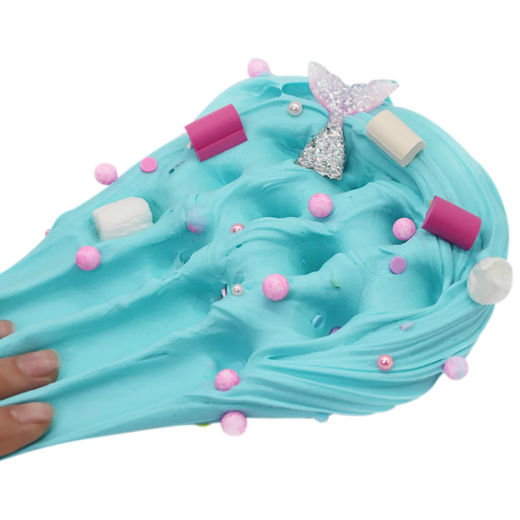 Пышная пена Slime глиняные игрушки светильник Мягкий хлопок Подвески Slime детские игрушки для детей ароматизированный стресс фасона «рыбий хвост» глины 60/120 мл k320