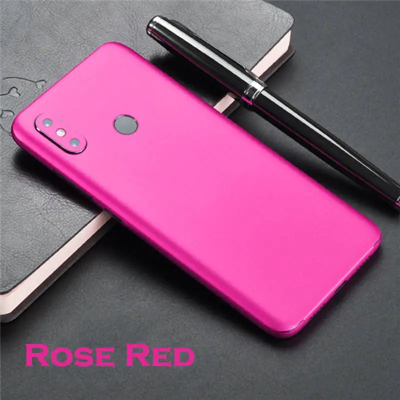 Rose Red 8 цветов полное покрытие задняя пленка наклейка для Xiaomi mi 9 9 SE Кожа Наклейка s для Xiao mi 8 mi 8 SE защитный чехол для смартфона наклейка - Цвет: Rose Red
