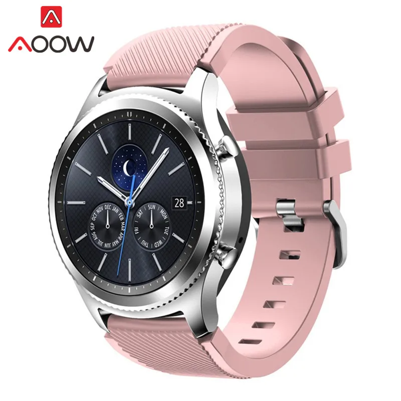Light pink 22 мм силиконовый ремешок для часов для samsung Galaxy Watch 46 мм huawei Watch GT Активный браслет ремешок для gear S3 Frontier Classic - Цвет ремешка: Light pink
