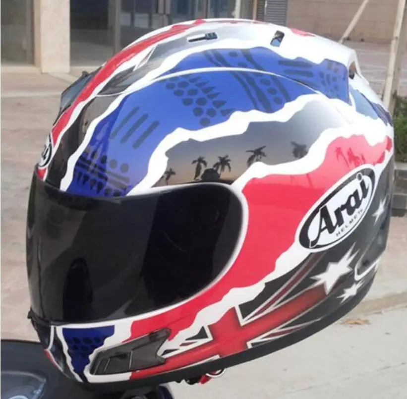 Горячая распродажа! 2019 мотоциклетный шлем для arai мотоцикл синий Бесплатная
