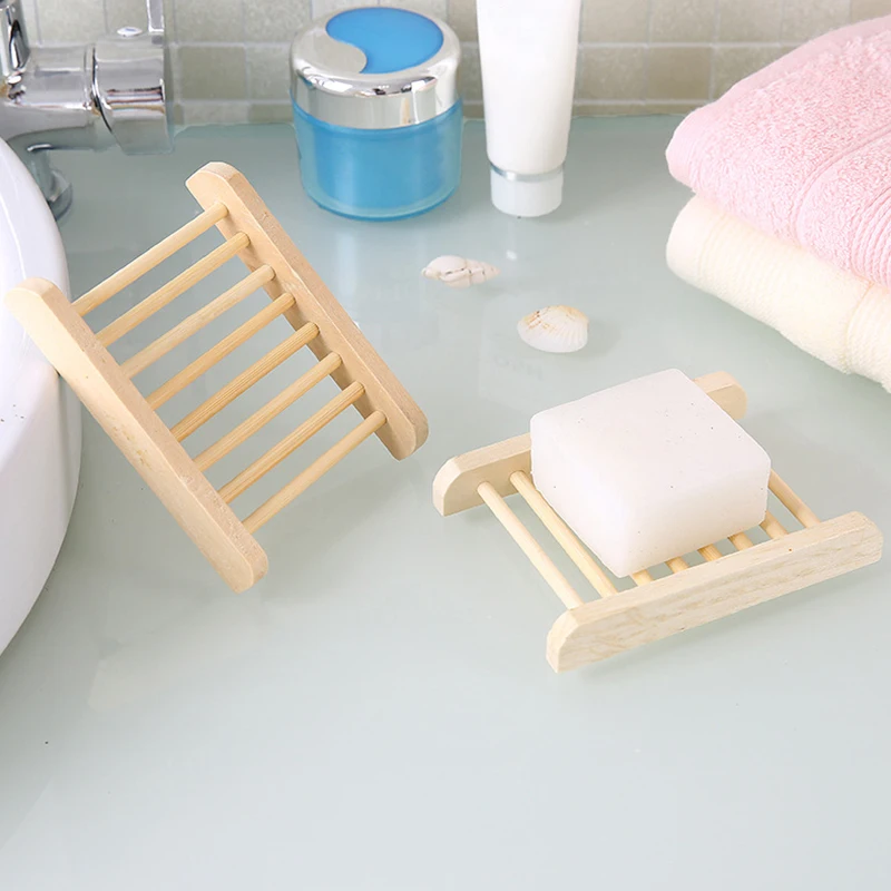 

New Portable Bamboo Wooden Soap Dish Shower Case Holder Container Storage Box