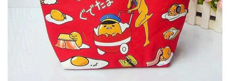 IVYYE 1 шт. Kawaii gudetama Модные Портативные холщовые сумки для обедов, мультяшная сумка для пикника, коробка для еды, сумка для хранения для женщин, девочек, детей