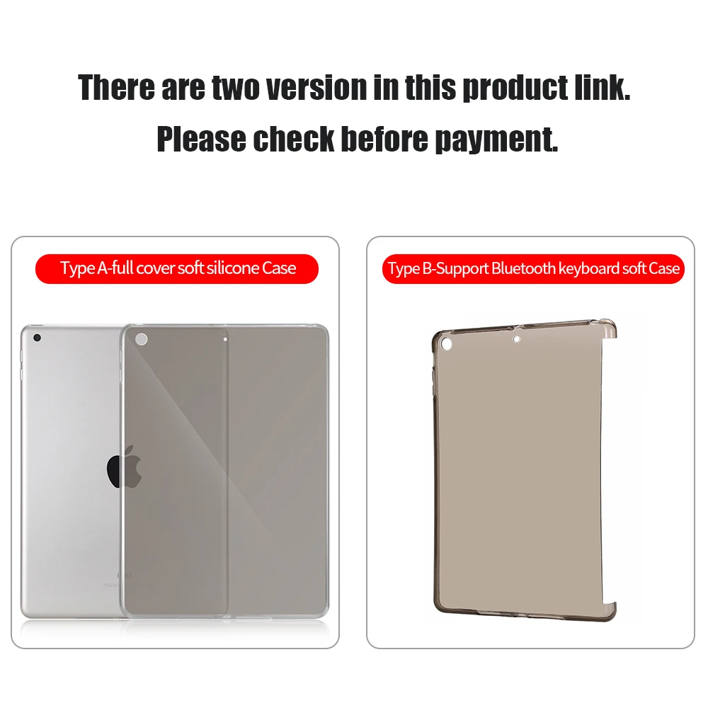 Для iPad 9 2018 чехол прозрачный противоударный мягкий тпу тонкий задний защитный