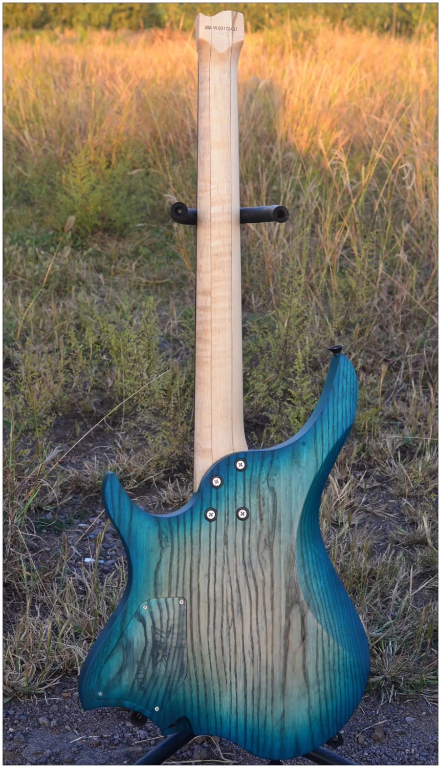 Модель электрической гитары без головы NK синего цвета 3 шт.|blue burst|electric guitar
