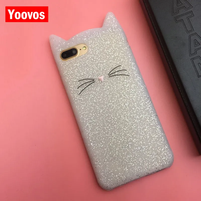 Yoovos 2018 новый мультфильм Кот лицо чехол для телефона IPhone 7 8 6 чехлы 6plus Plus плюс X