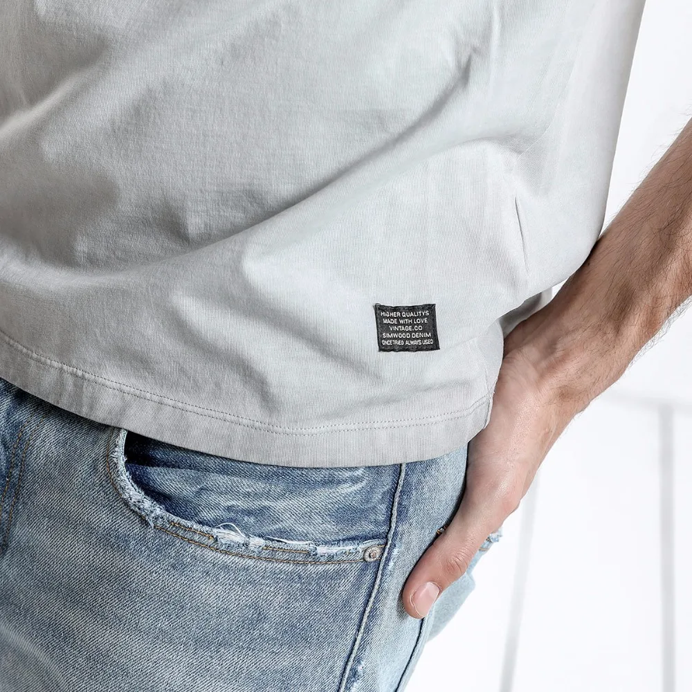 SIMWOOD 2019 Band футболки для мужчин лето 100% хлопок Slim Fit повседневное короткий рукав