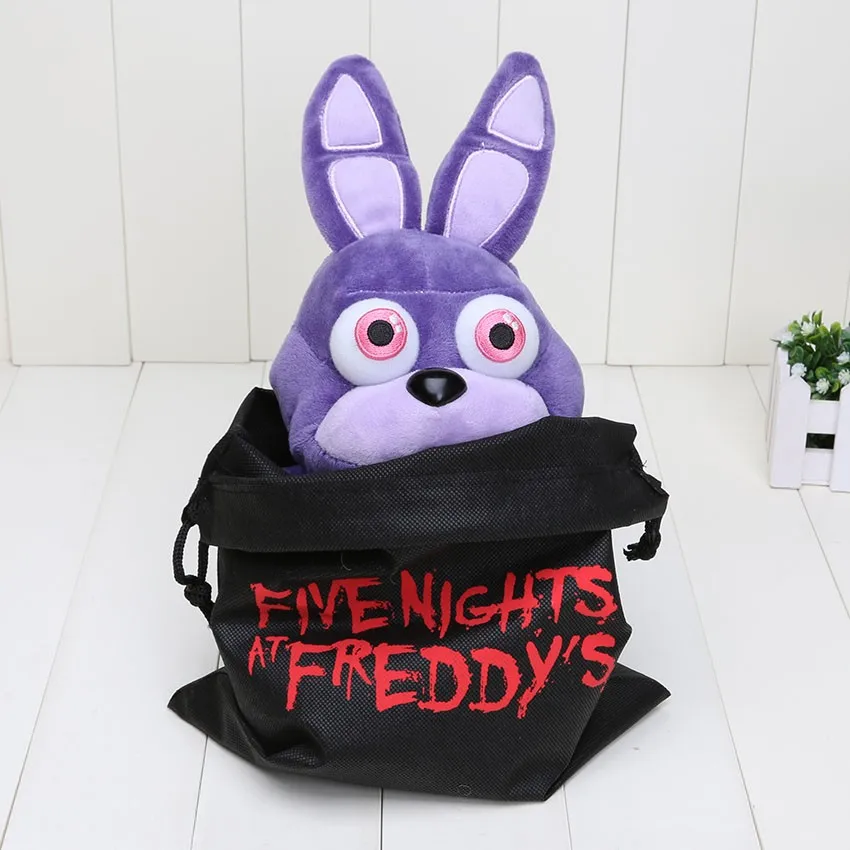 old bonnie in bag 25 см Фредди фазмедведь Бонни Фокси эннард плюшевая игрушка с подарочным мешком кошмар пять ночей у Фредди чучела животных куклы игрушки FNAF - Цвет: old bonnie in bag