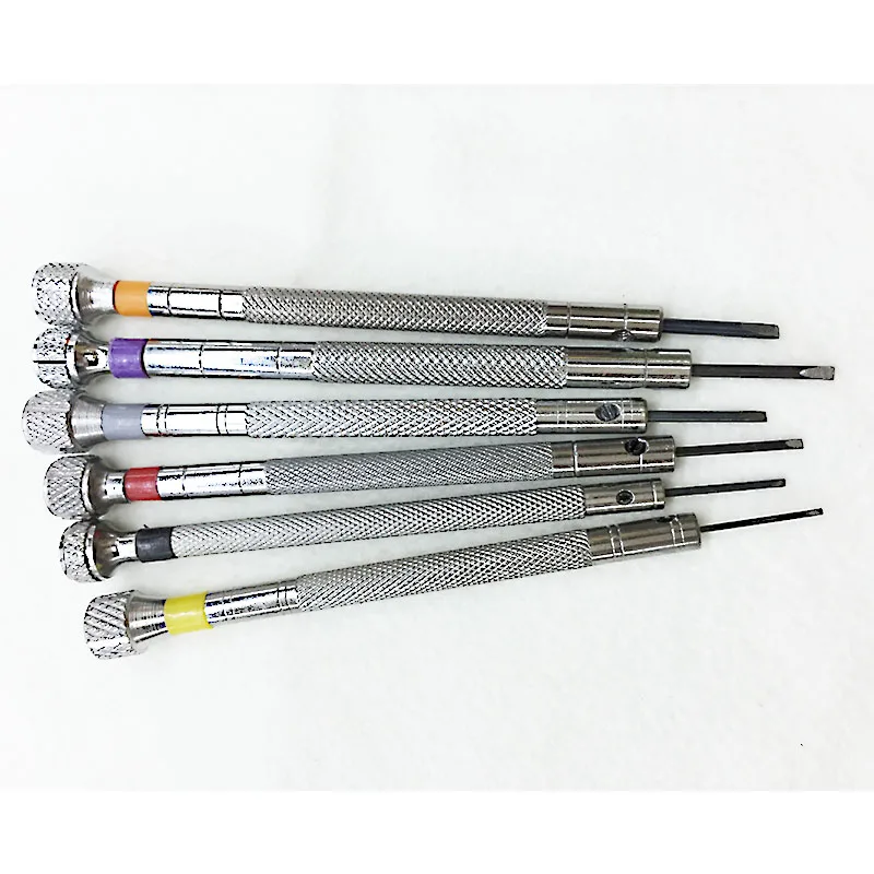 

6pcs Jeweler Eye Glasses Flat Blade Head Tip Slotted Screwdriver Repair Tools Hand Tool Sets AA