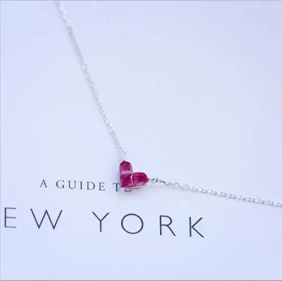 Ошейник Bijoux модные ювелирные изделия 925 пробы серебряные подвески для ожерелья в форме сердца для женщин колье ожерелья