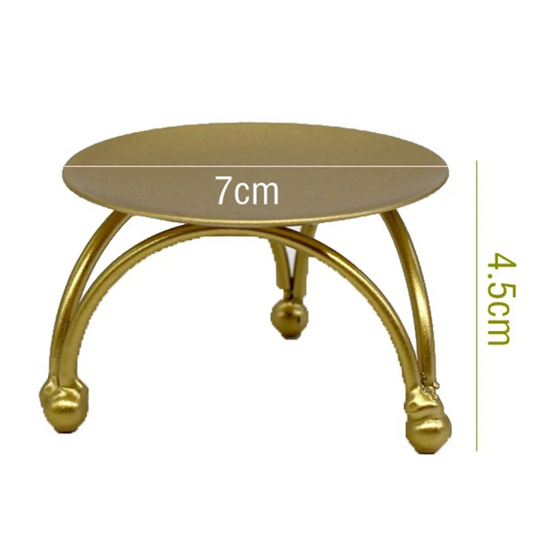 Современный геометрический Круглый Подсвечник из кованого железа украшения