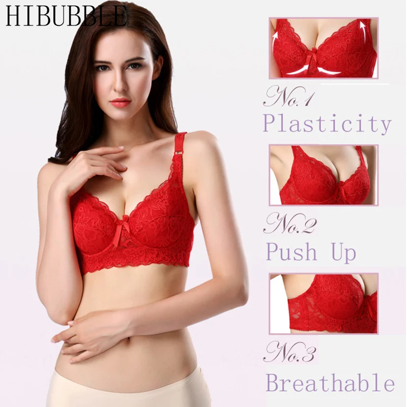 Бюстгальтер женский кружевной HIBUBBLE хлопок S/M/L/XL/XXL/XXXL 4 цвета|thin pad|bra adjustersladies bra |