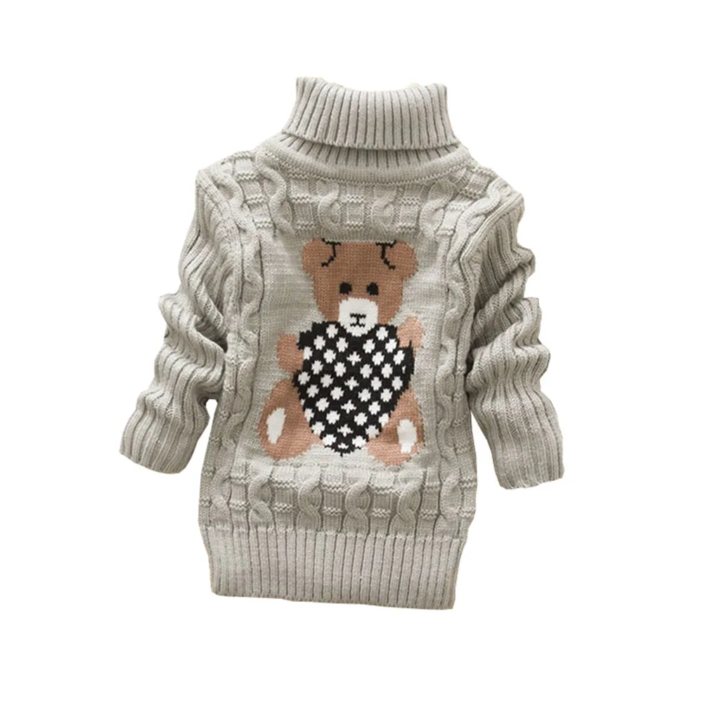 Детский Теплый свитер для мальчиков и девочек BibiCola утепленный пуловер отдыха на