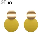 Модные круглые блестящие Висячие серьги для женщин Красочные Панк длинные висячие серьги женские эффектные богемные ювелирные изделия подарок